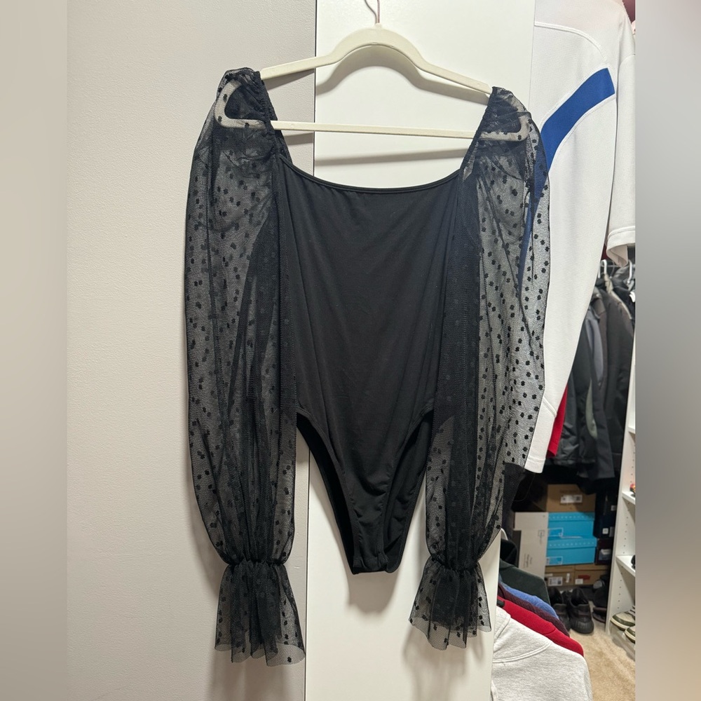 Old navy bodysuit with sheer sleeves